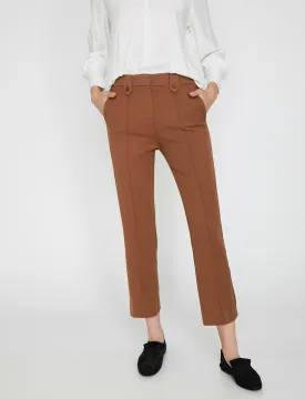 16351 Brown Cropped Trousers