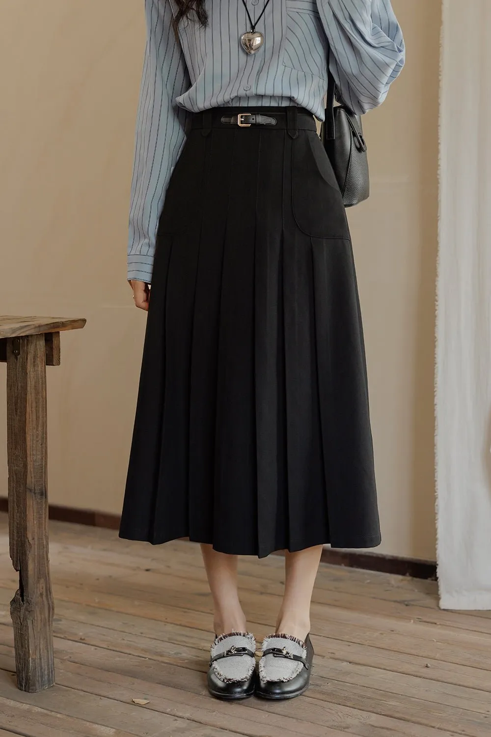 A Line Maxi Skirt for Women