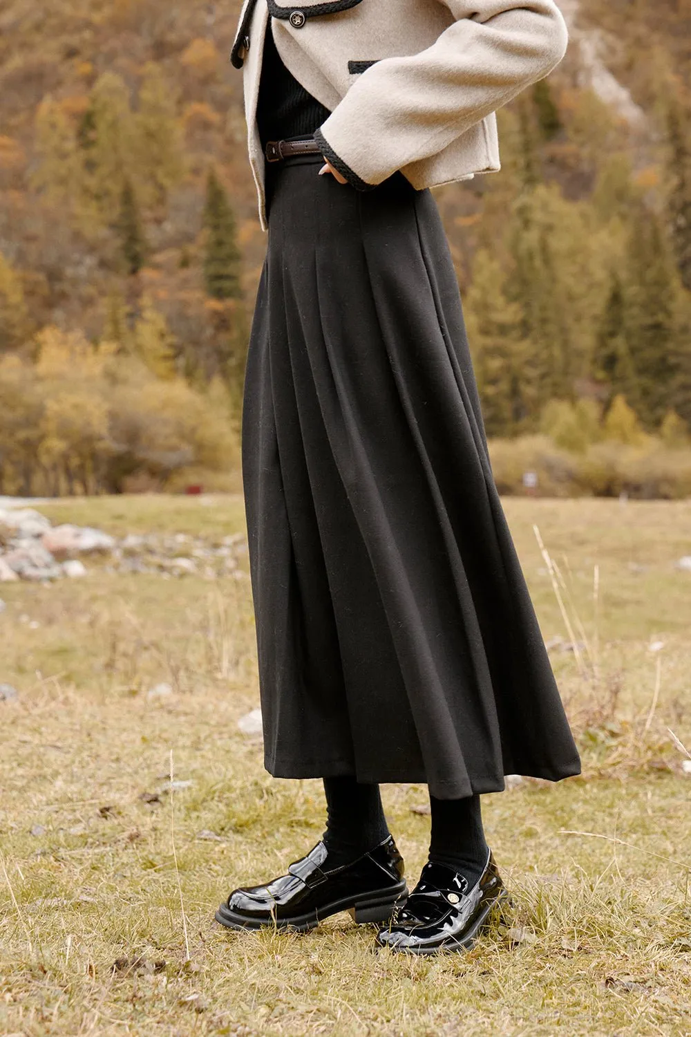 A Line Maxi Skirt for Women