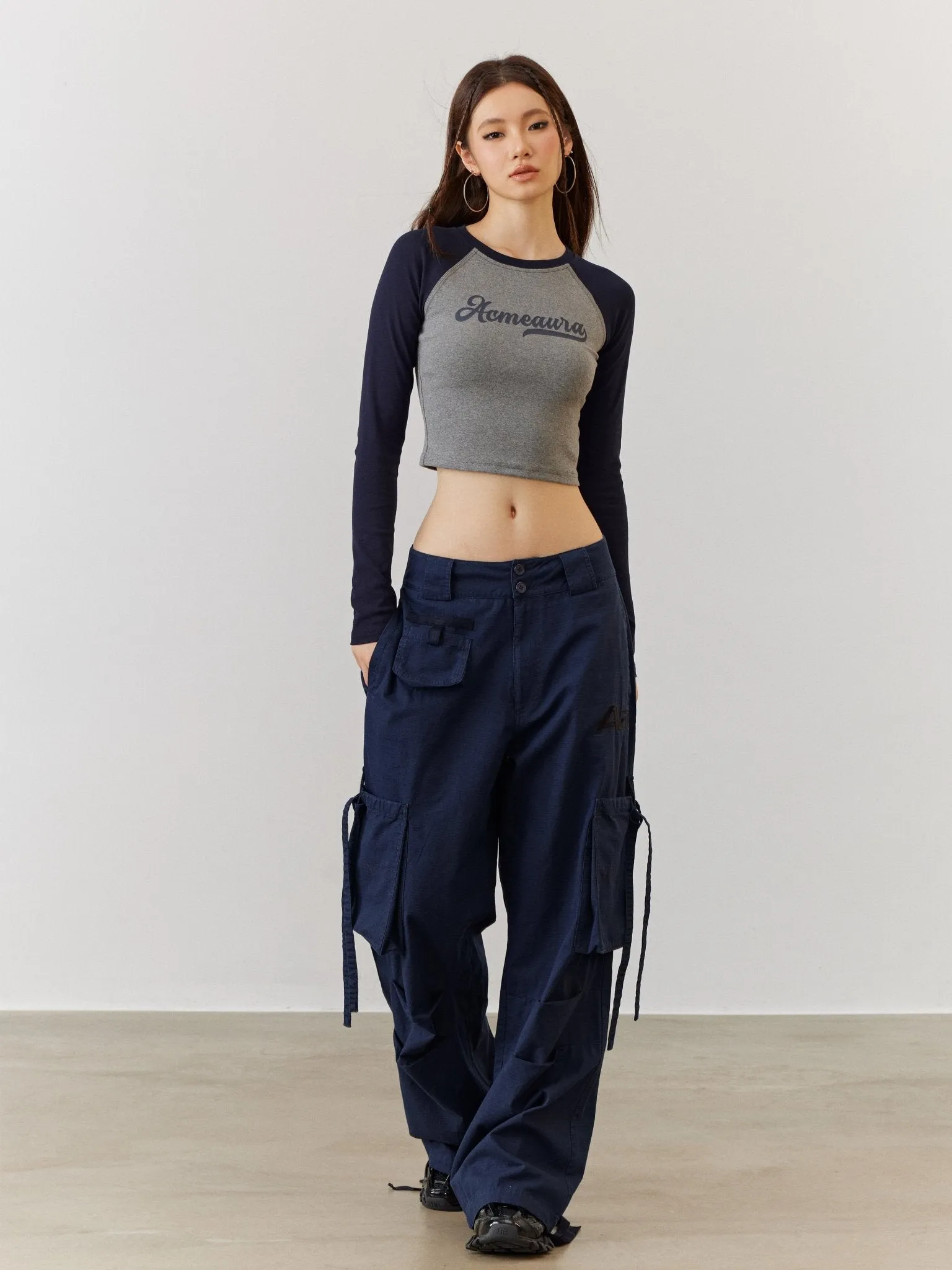 ACMEAURA Wide-Leg Cargo Pants