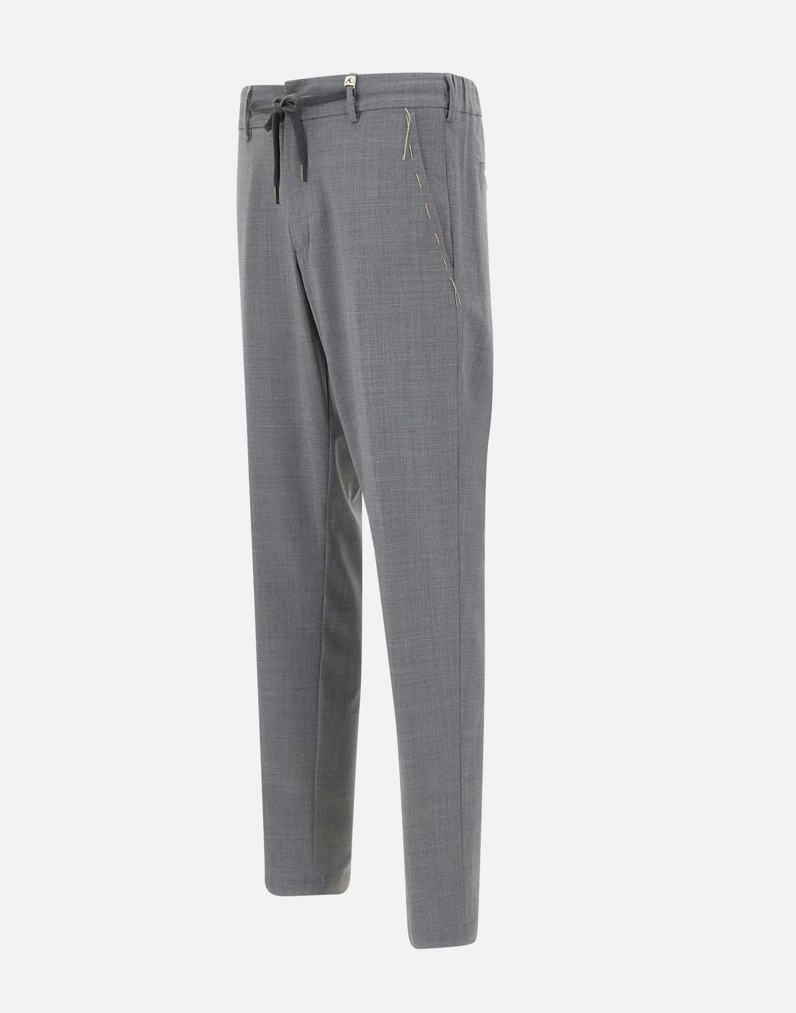 Apollo Light Grey Wool Trousers