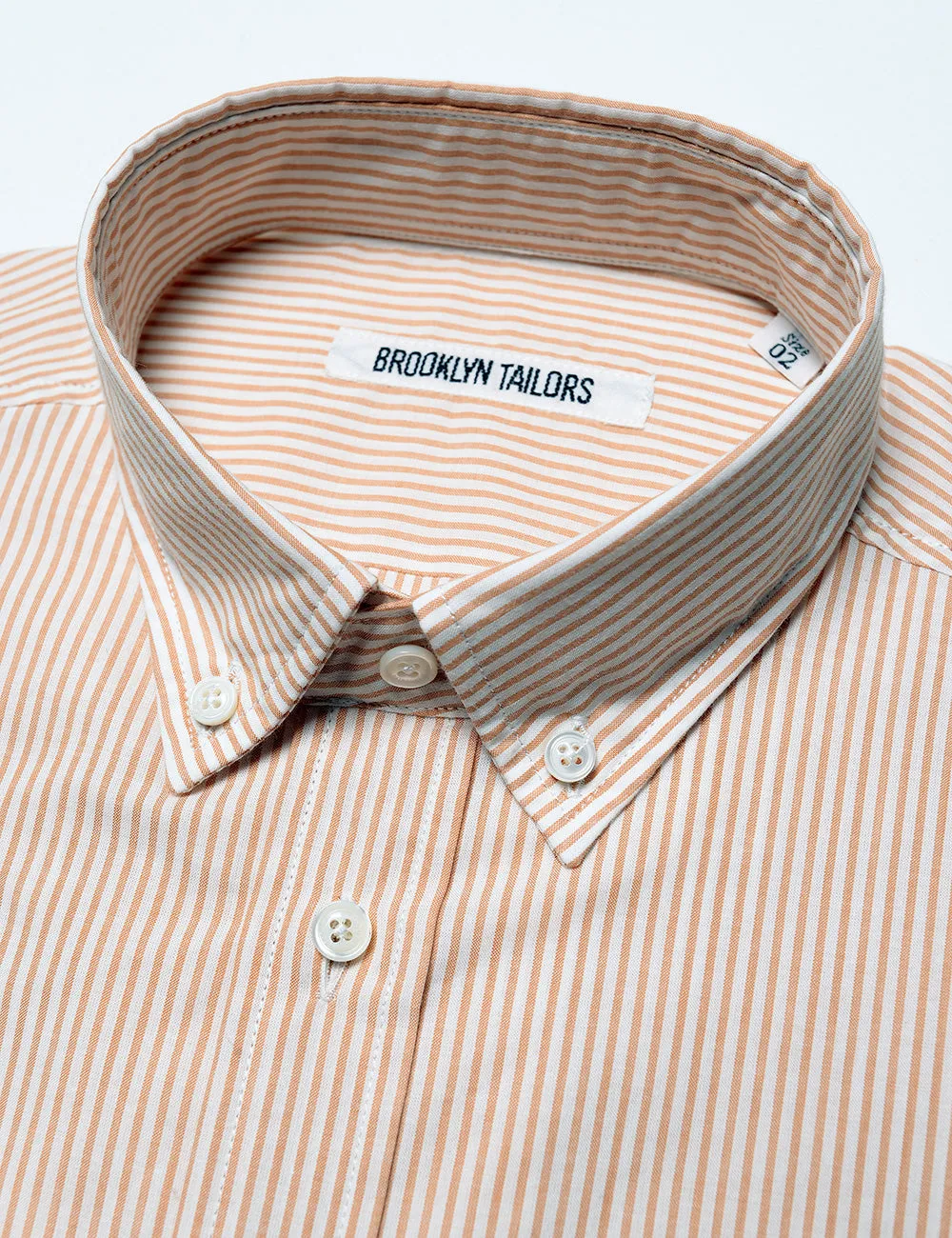 BKT10 Slim Casual Shirt in Thin Stripe - Ochre and White