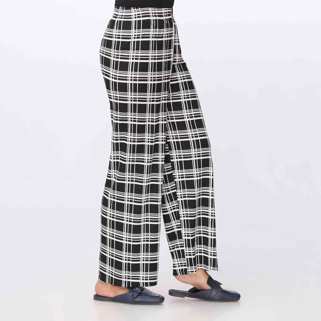 Blkwht Printed Jersey Straight Trouser PW3564