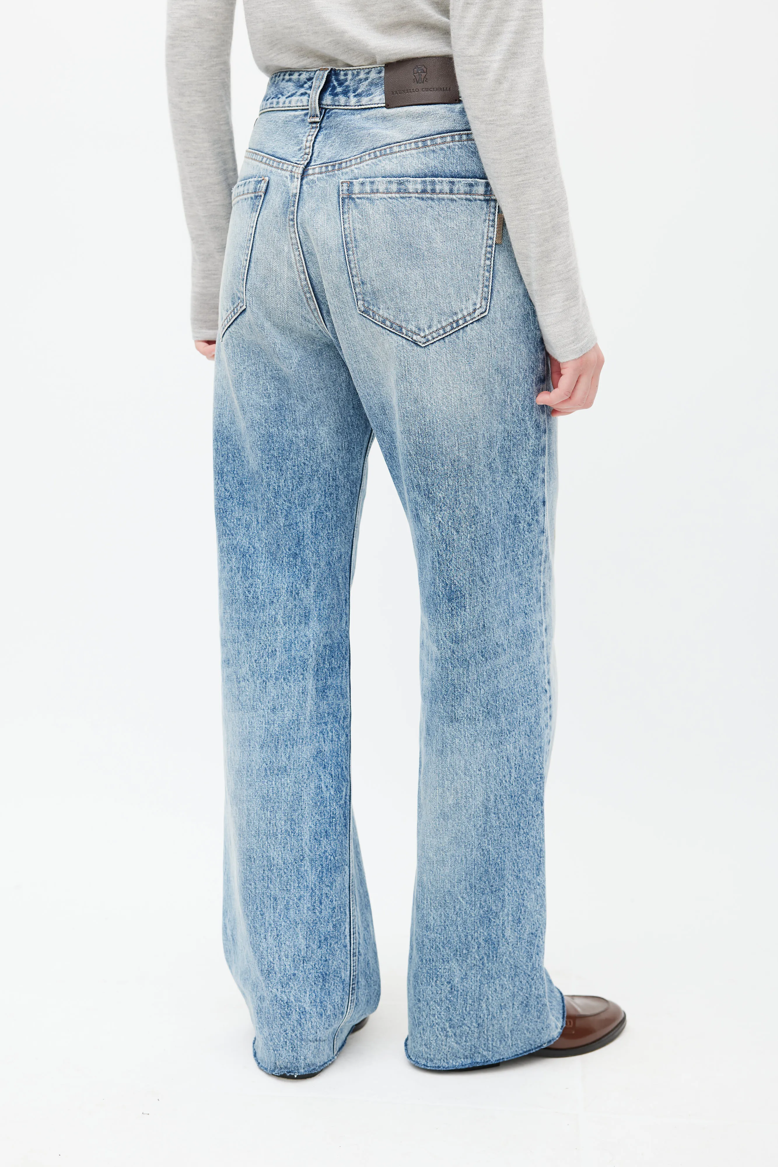 Blue Wide Leg Jeans