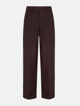 Brinkley trousers in brown merino wool