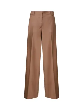 Brown Wool Blend Trousers