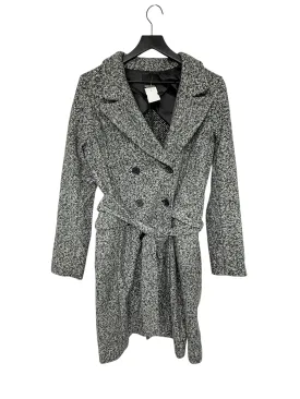 Coat Trench Coat By Simply Vera In Grey, Size: M