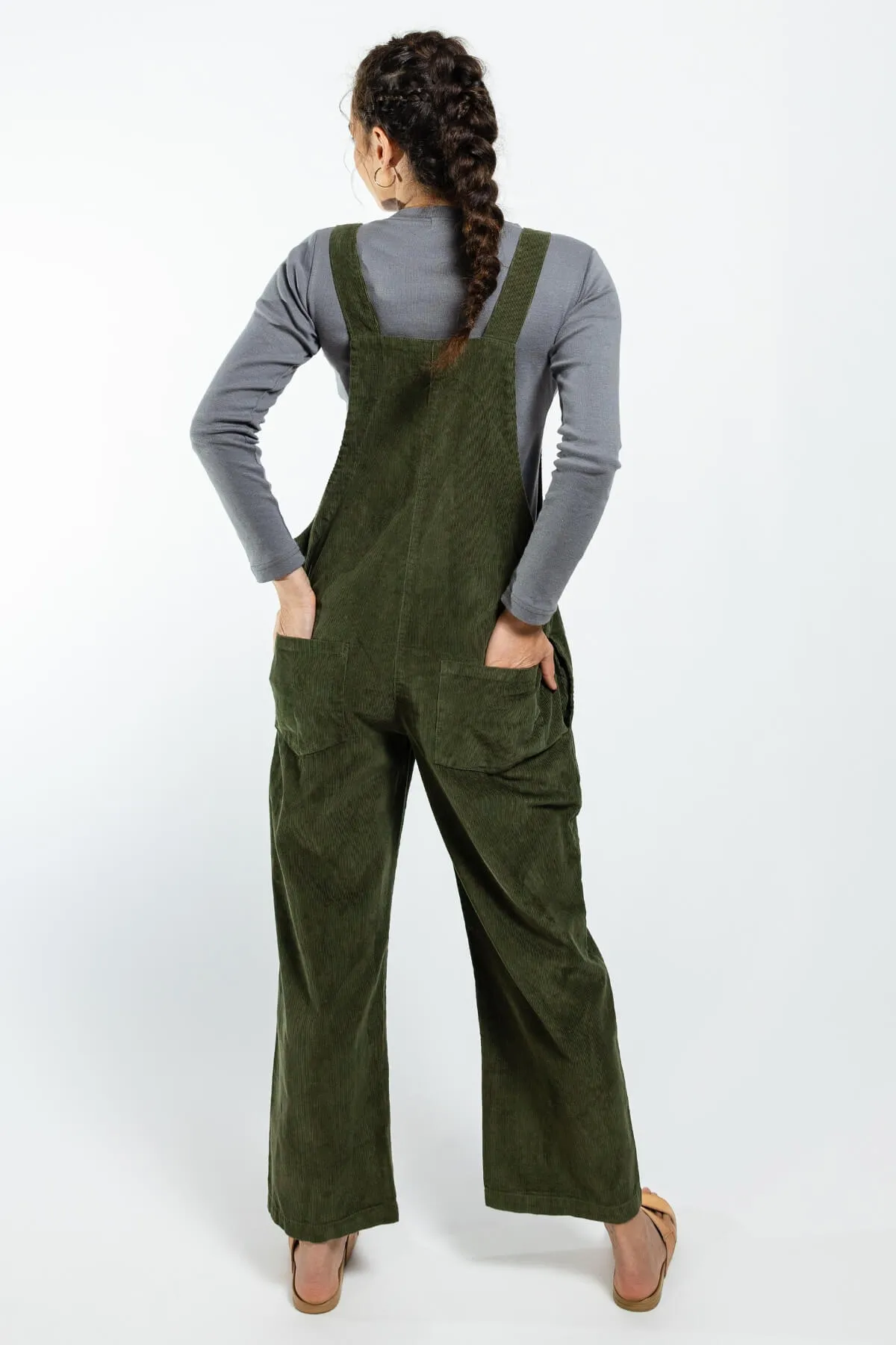 Corduroy Overalls - Khaki