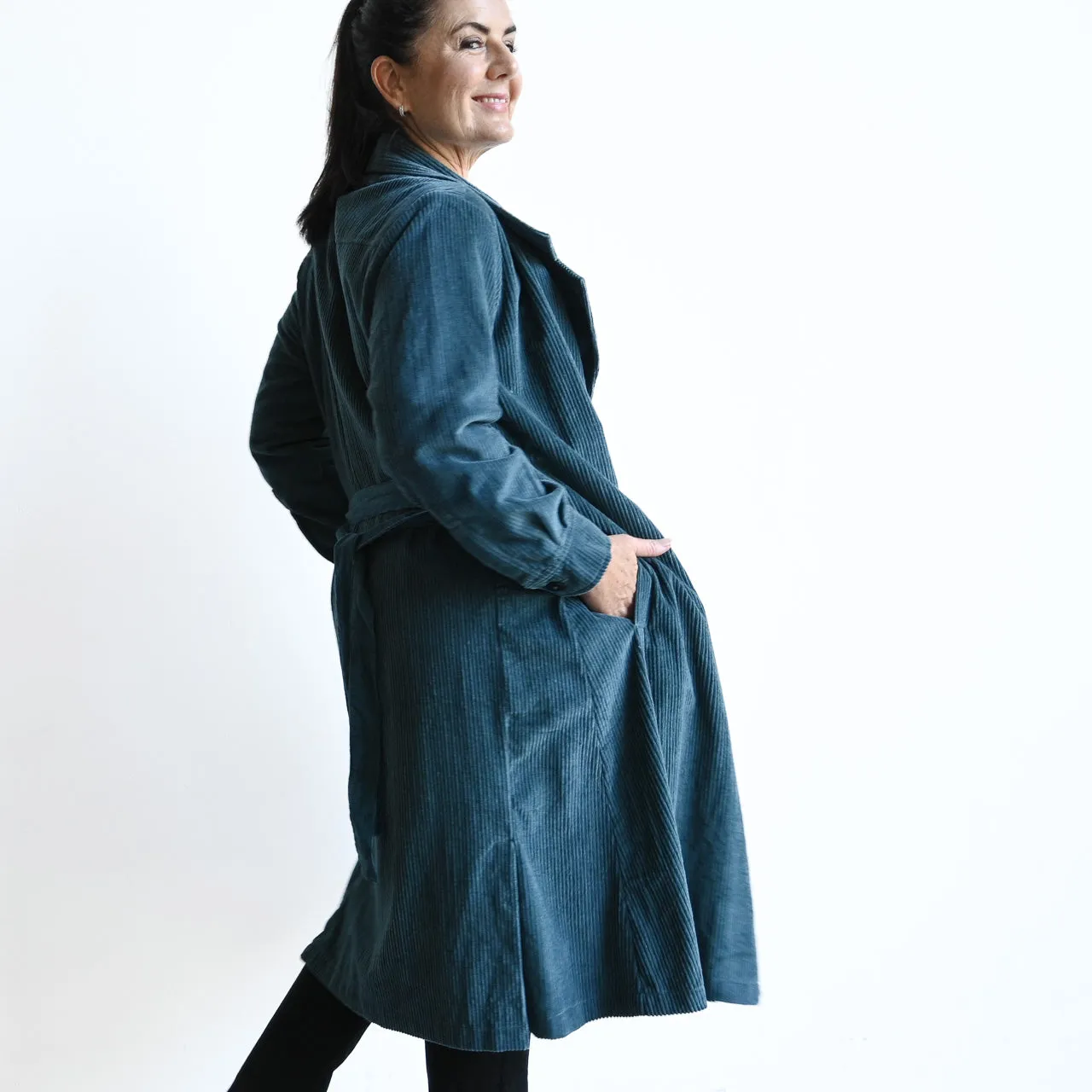 Corduroy Trench Coat by Orientique Australia - 22910