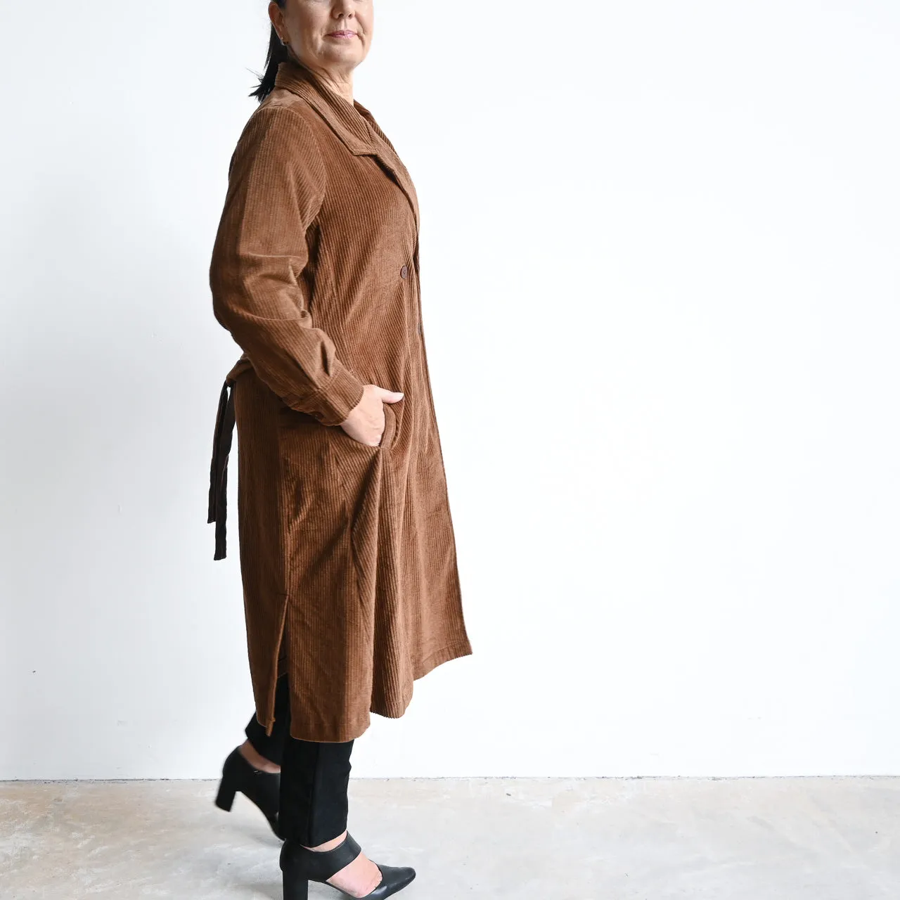 Corduroy Trench Coat by Orientique Australia - 22910