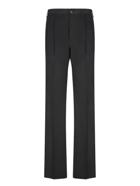 Diagonal Wool Black Trousers