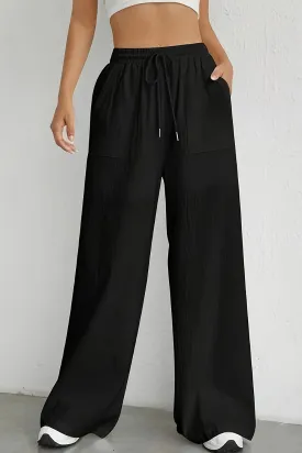 Drawstring Wide Leg Pants