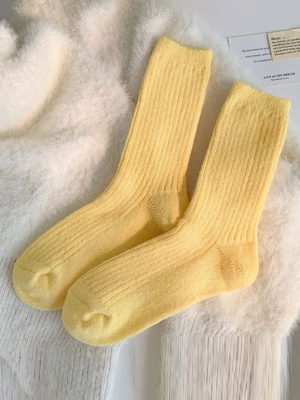 Elasticity Solid Color Socks