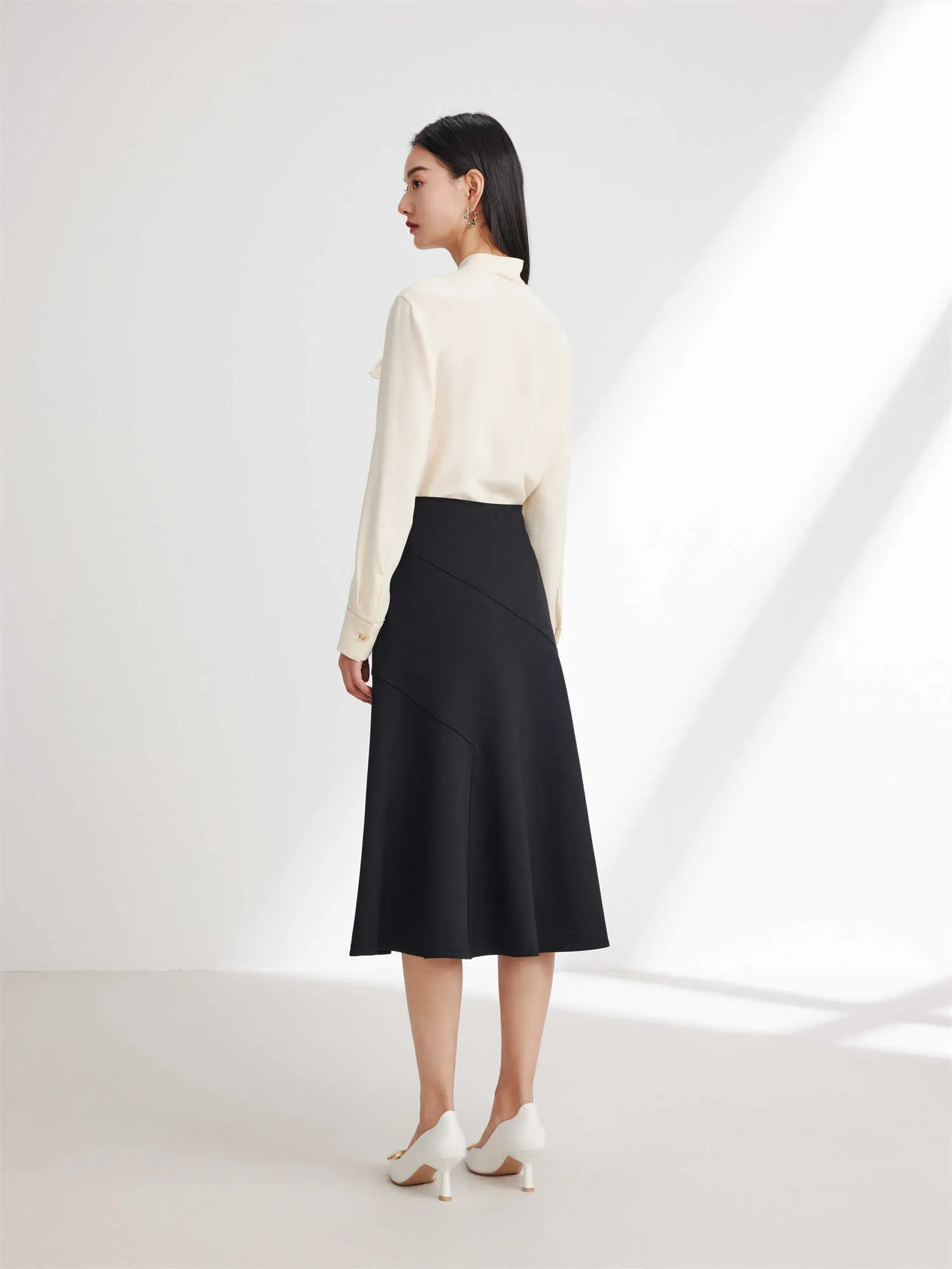 EP YAYING Triacetate A-shape Skirt