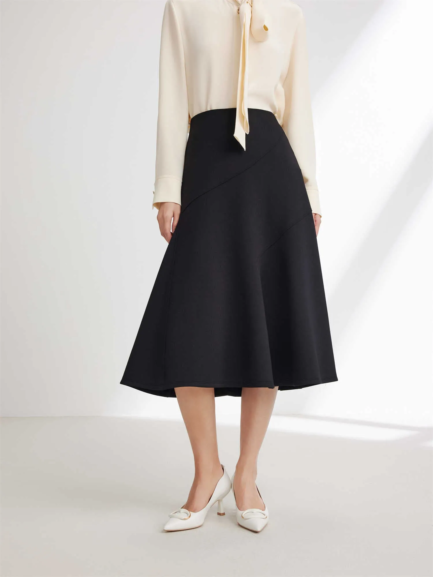 EP YAYING Triacetate A-shape Skirt