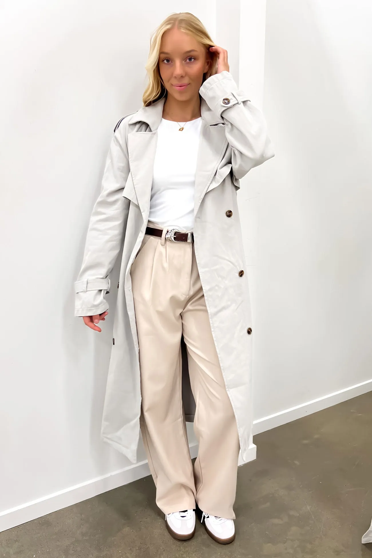 Eve Trench Coat Grey