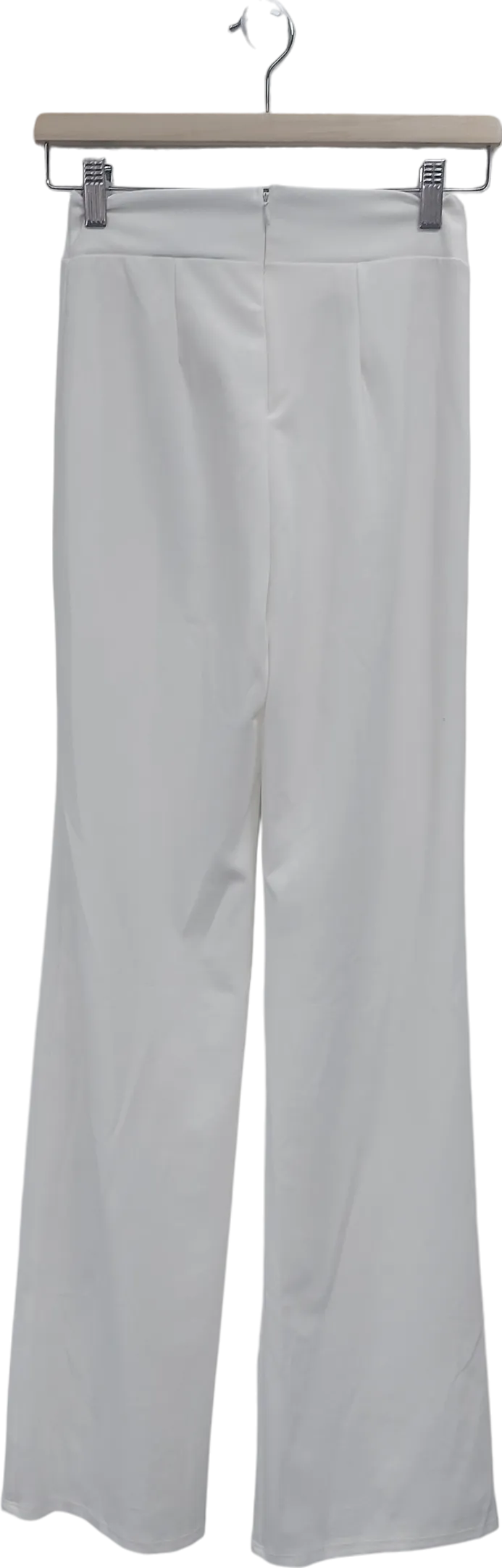 Fashion Nova White Call It Even Wide Leg Dress Pants UK S