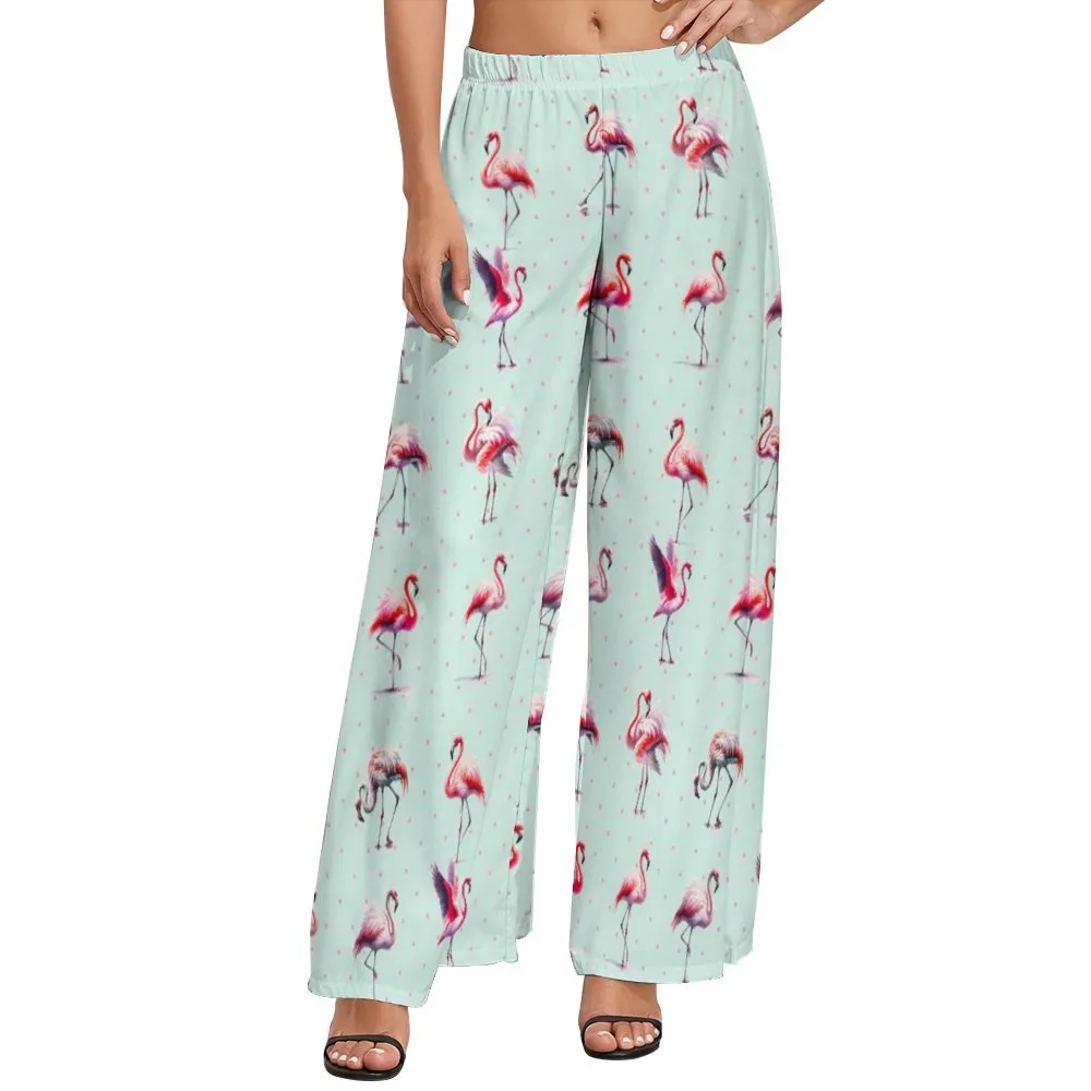 Flamingo Flock Wide-Leg Pants Wide leg pants