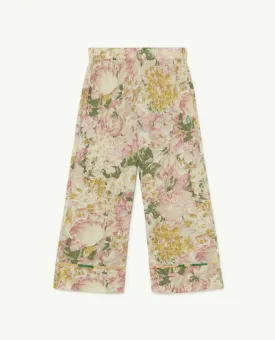 Flowers White Antelope Pants