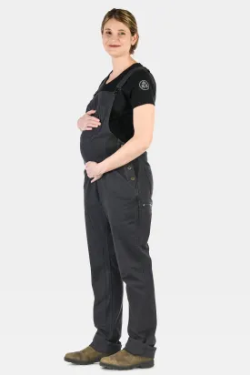 Freshley Maternity Overalls in Navy Stretch Canvas