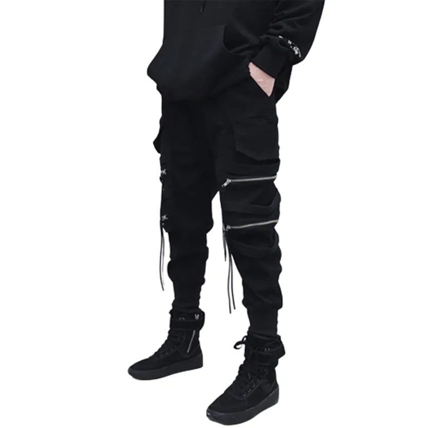 Funki Buys | Pants | Men's Gothic Punk Hip Hop Cargo Pants