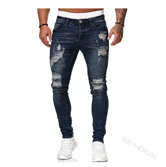 Funki Buys | Pants | Men's Stretch Skinny Jeans | Streetwear