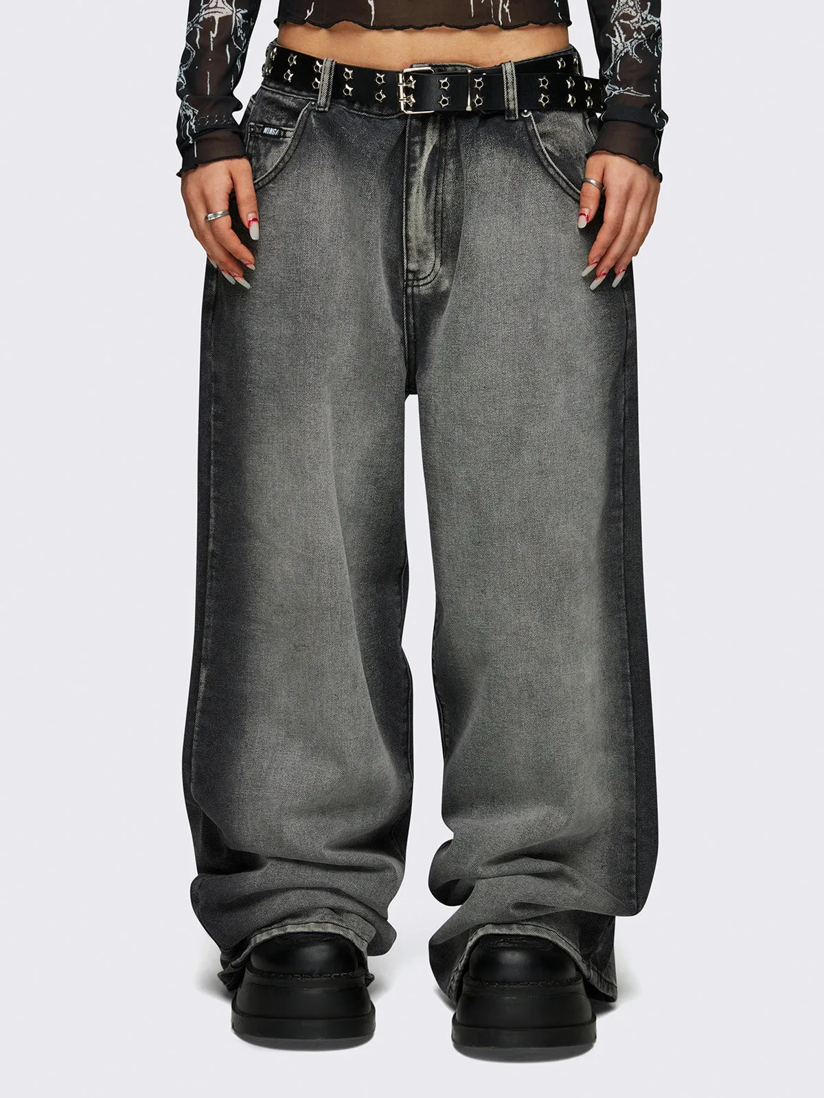 Glen Baggy Jeans