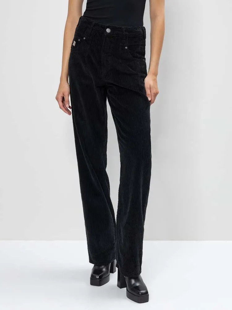 H Black Corduroy Trousers