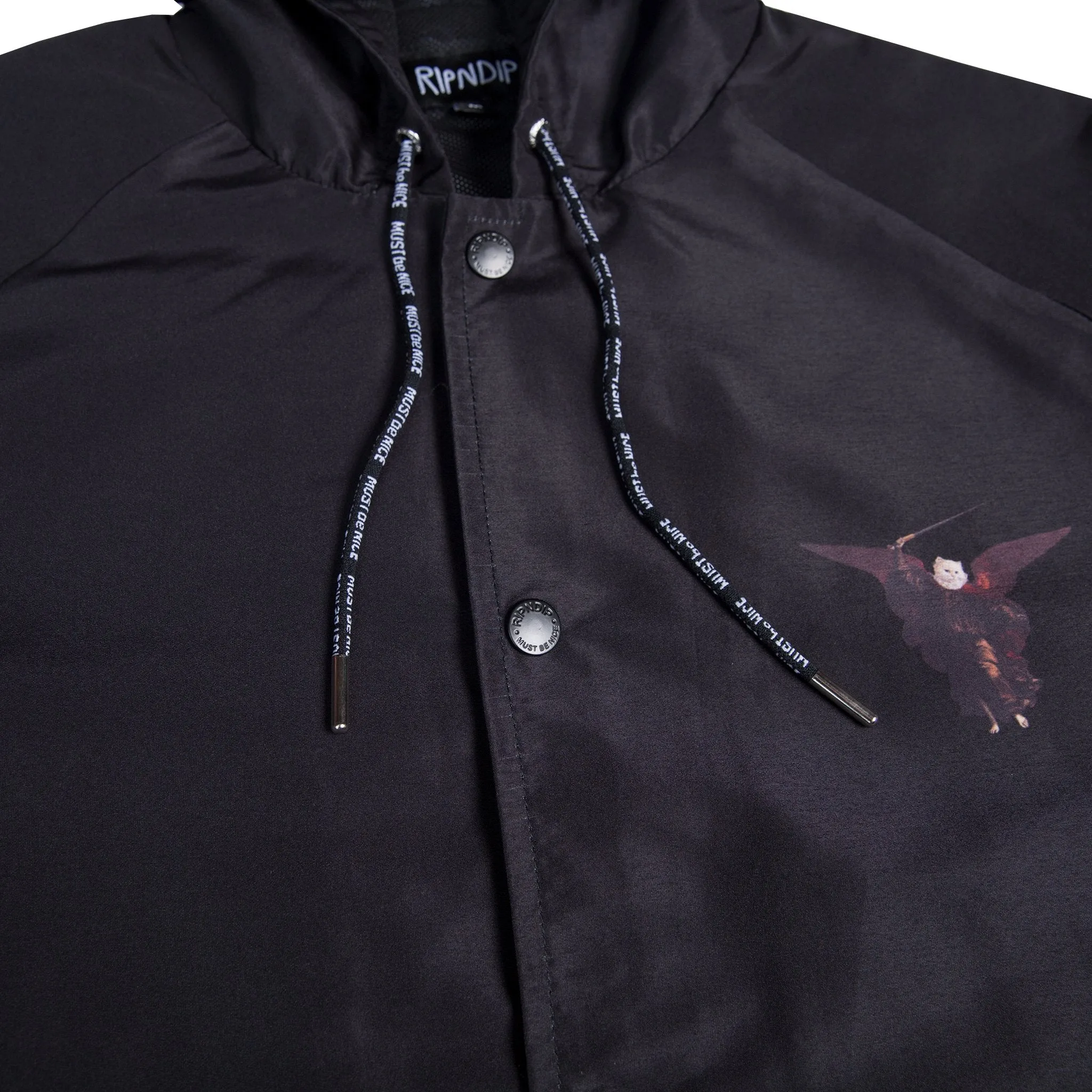 Hell Pit Hooded Coaches Jacket (Black)