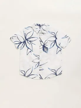 HOP Kids Blue Floral Print Shirt