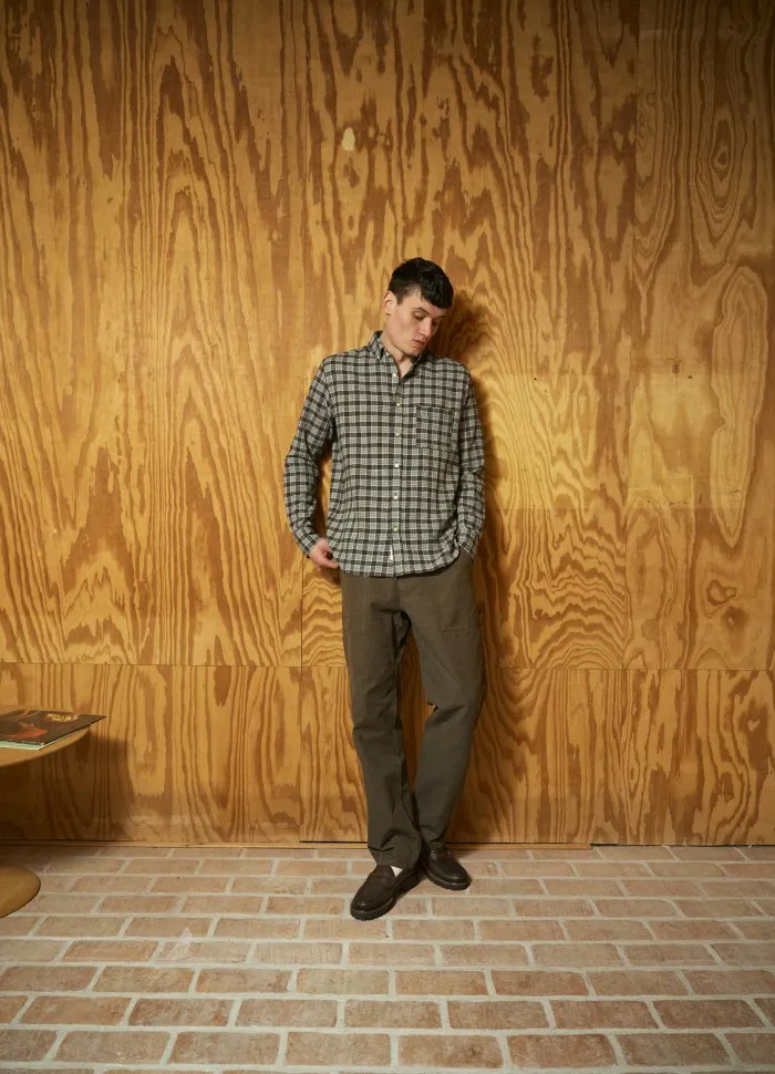 Hornet Seersucker Shirt | Brown Check