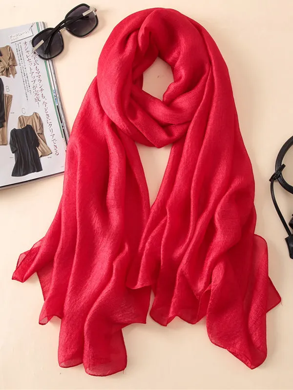 Keep Warm Solid Color Sun protection Wrap Scarf