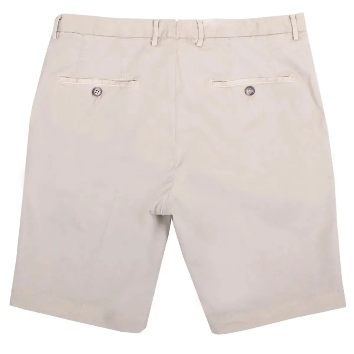 Khaki Cotton Stretch Chino Shorts