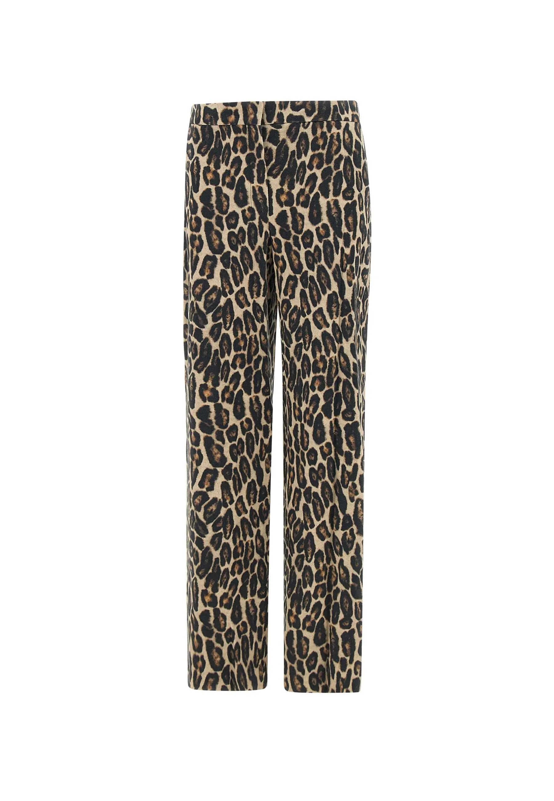 Leopard Print High Waist Trousers