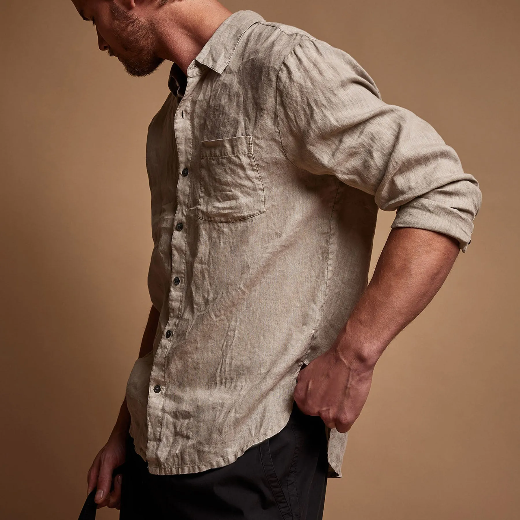 Lightweight Linen Shirt - Mineral Pigment