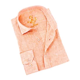 Linen Button Down Shirt - Orange