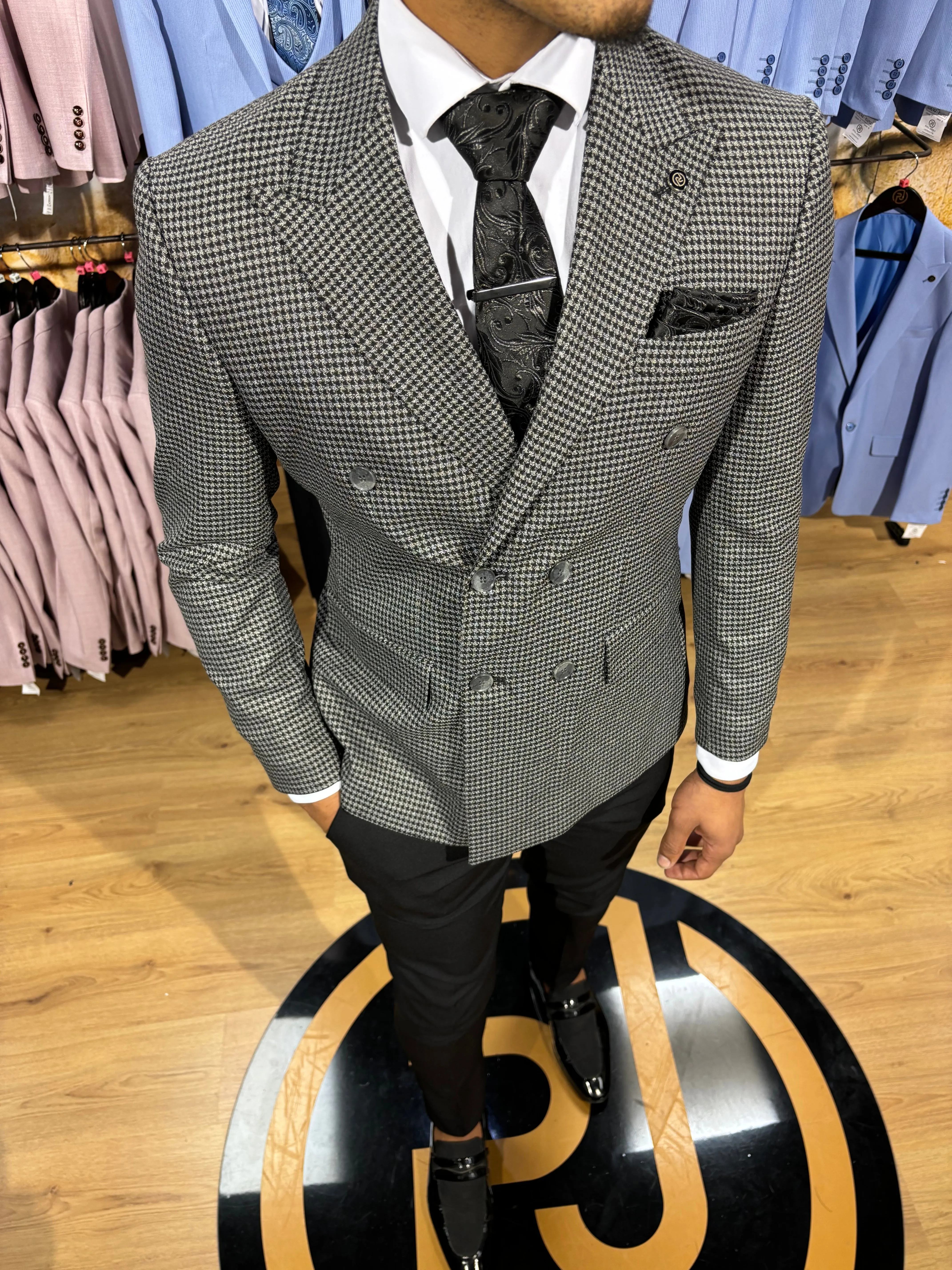 Locatelli - Grey/Black 2 Piece Suit