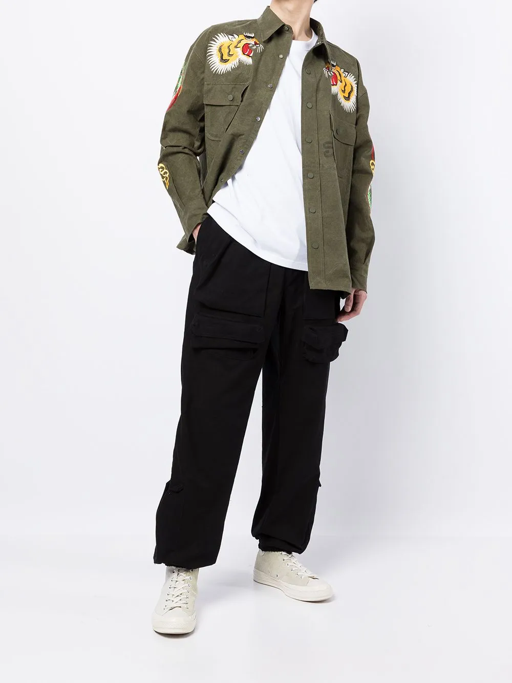 Logo-Print Cargo Pants