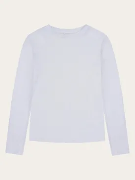 Long sleeve linen t-shirt - GOTS/Vegan - Bright White