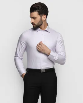 Luxe Formal Purple Textured Shirt - Bulova