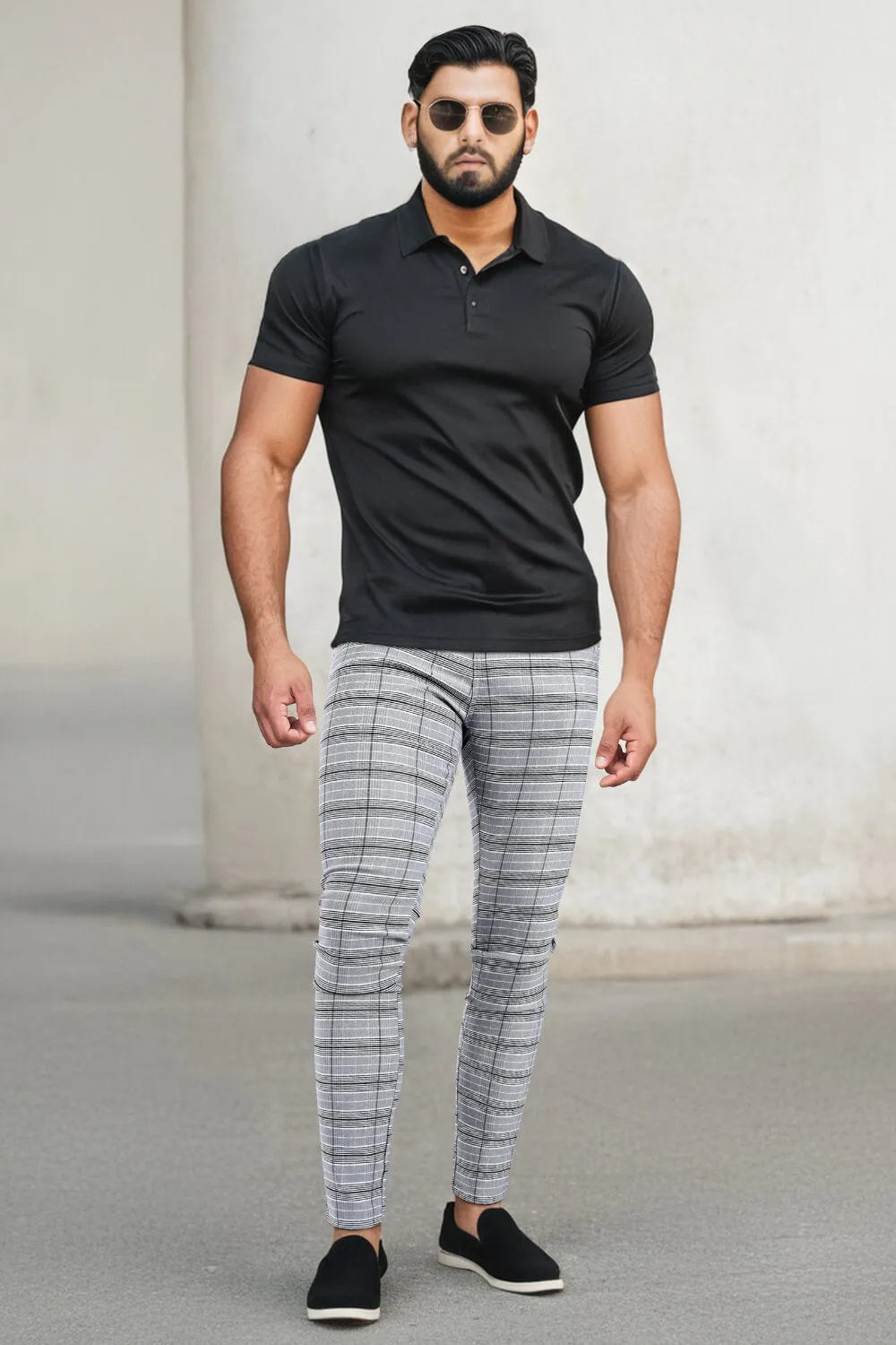 Men's Skinny Grey Pant - Lattice