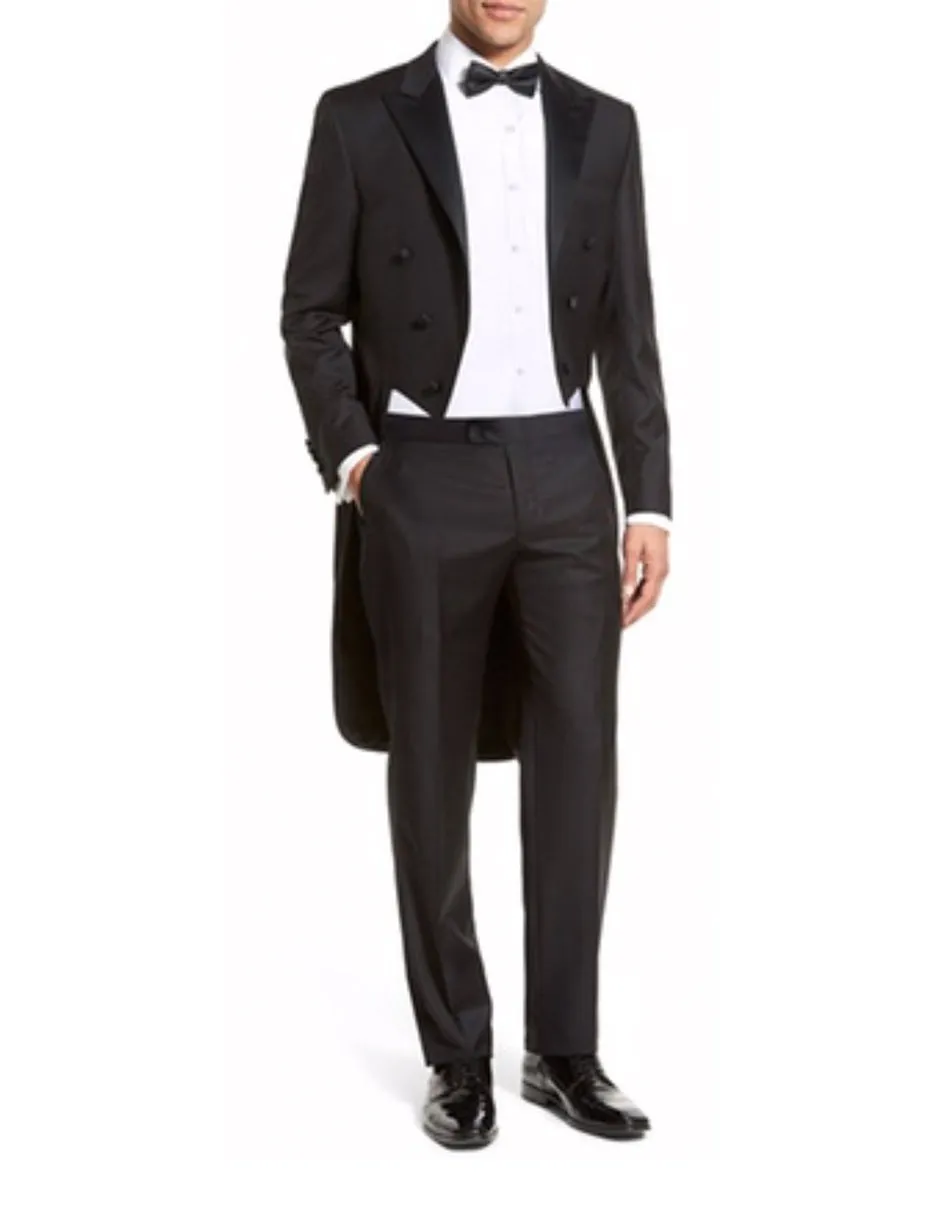 Mens Slim Fit Tail Tuxedo in Black - Mens Slim Fitted Tuxedo