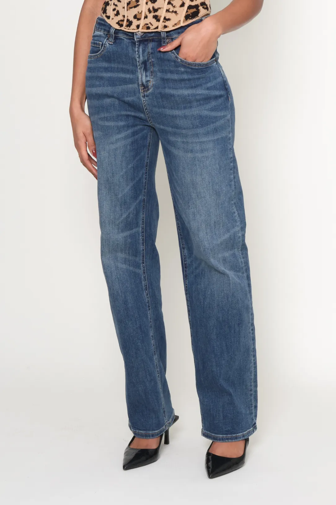 Mets Blue Loose Fit Jean