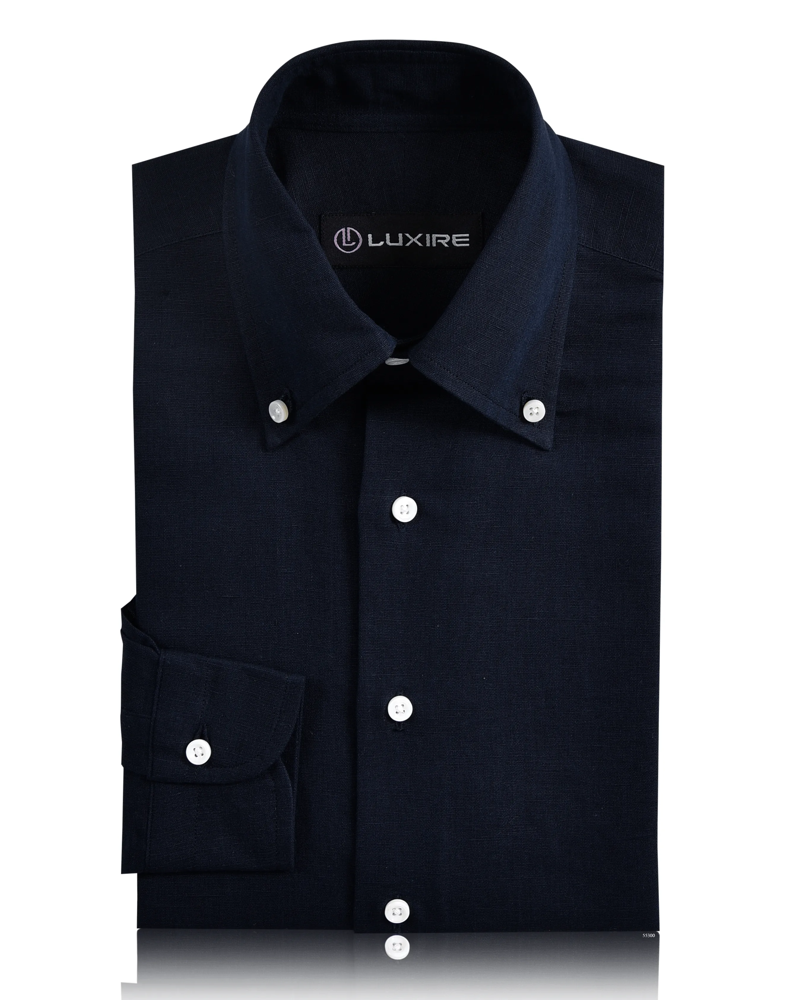 Navy Blue Linen Shirt