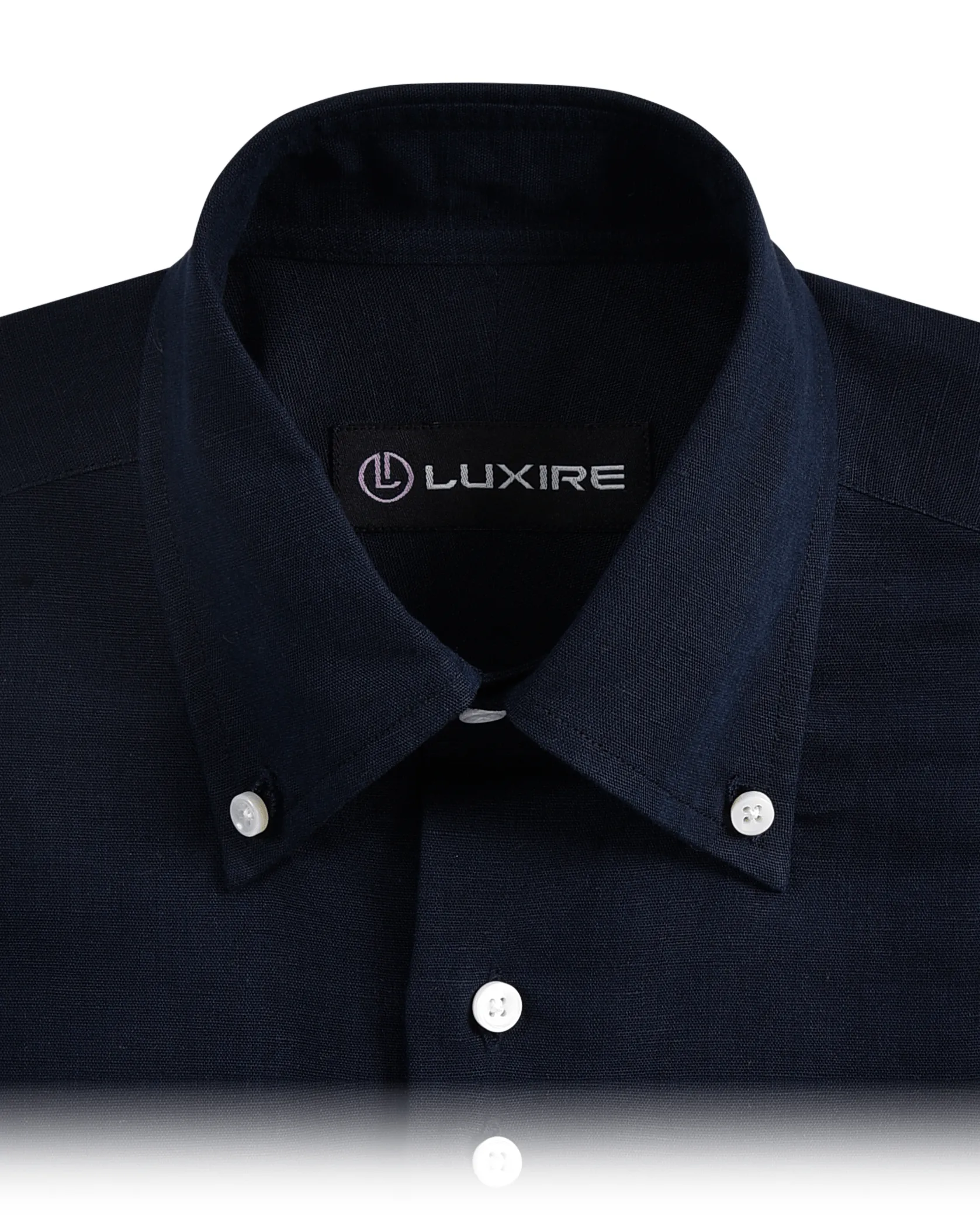 Navy Blue Linen Shirt