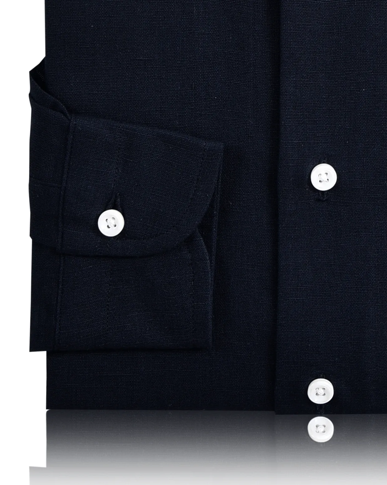 Navy Blue Linen Shirt