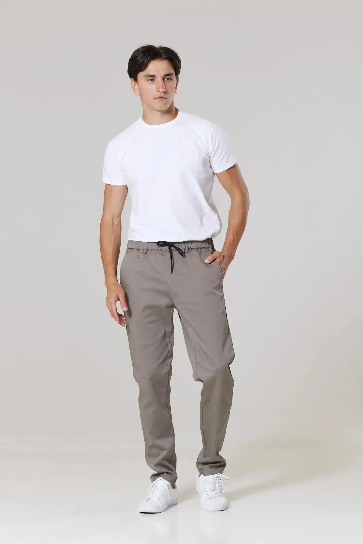 Newington Zip Joggers - Stone