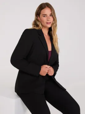 Notch Collar 2-Button Blazer