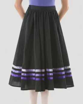 Sonata Royal Academy of Dance Character Skirt With Purple Ribbons - Girls