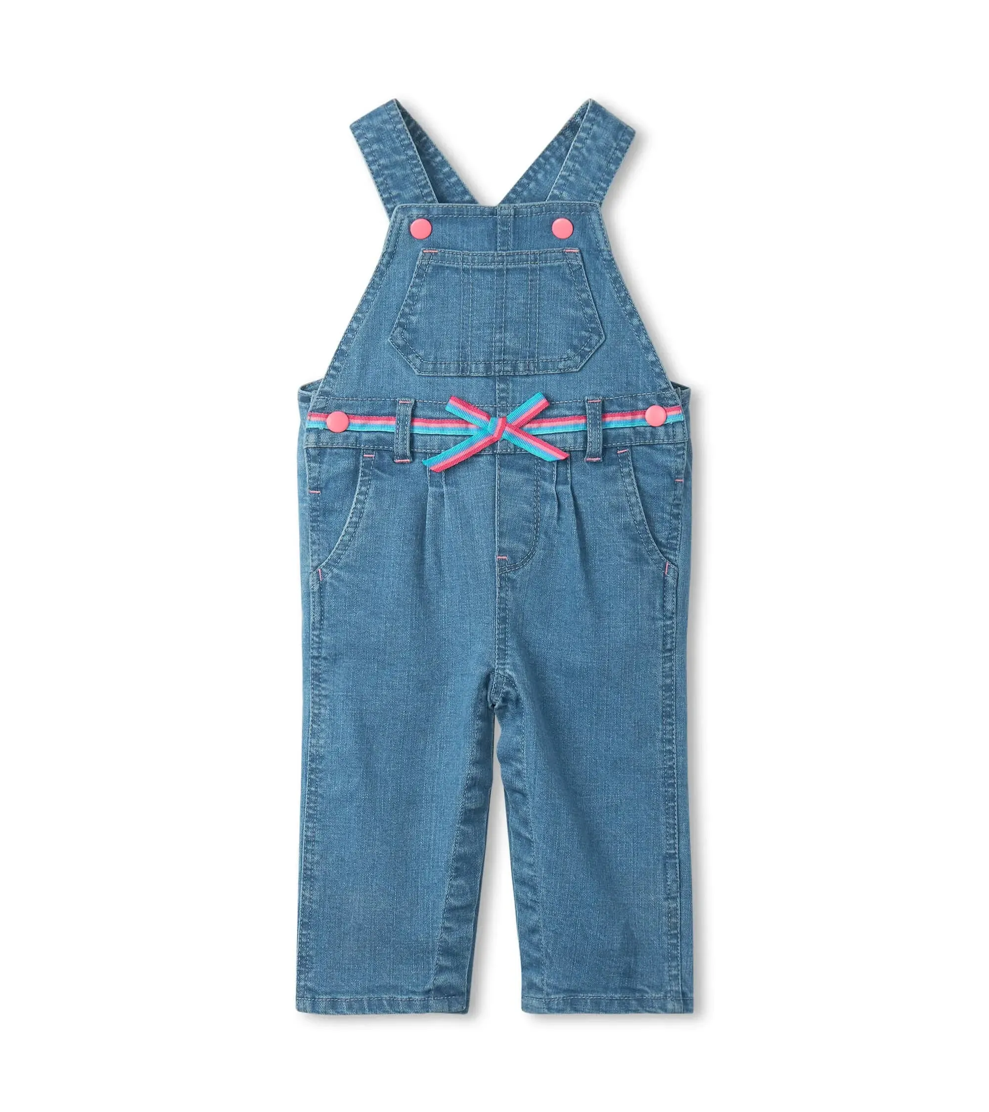 Spring Blue Pleated Denim Baby Overalls | Hatley